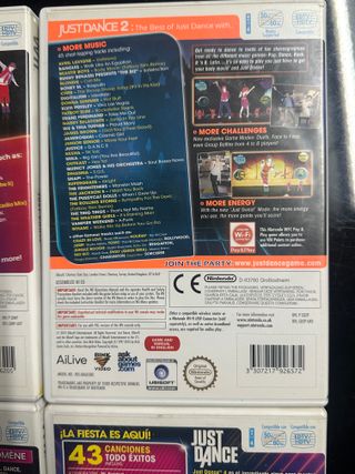 Lote 4 juegos Just Dance Wii (1, 2, 3, 4)