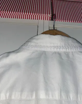 Camisa blanca de manga larga talla M Aqua & Cotton