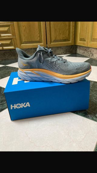 Zapatillas Hoka Clifton 8 Gris Naranja Talla 462/3