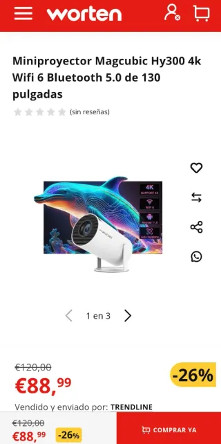 Proyector Magcubic Cine en Casa Exterior