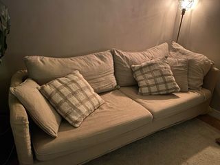 Sofá de lino beige Maisons du Monde