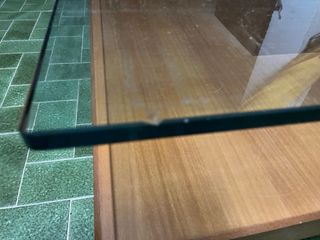 Mesa centro madera de haya y cristal grosor 1cm