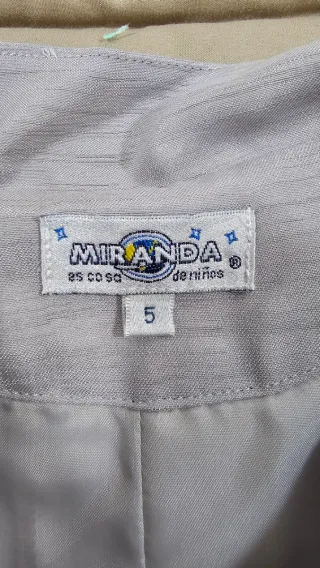 Conjunto Ceremonia Niño Miranda Talla 5