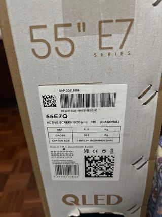 Televisor Hisense 55E7Q Smart TV 55” pulgadas