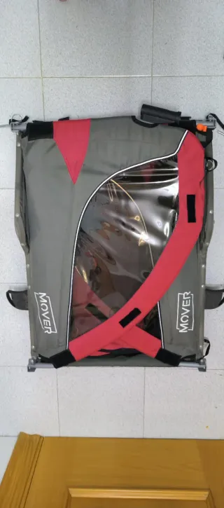 Remolque rojo para bicicleta para niño o mascota