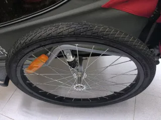 Remolque rojo para bicicleta para niño o mascota