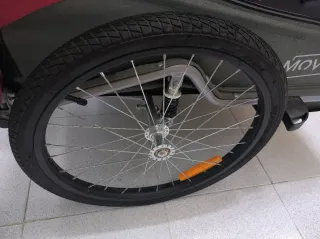 Remolque rojo para bicicleta para niño o mascota