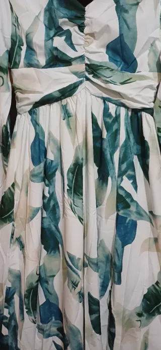 Vestido lar-max escote V. Espalda al aire Abertura