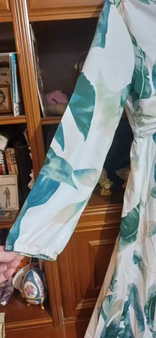 Vestido lar-max escote V. Espalda al aire Abertura