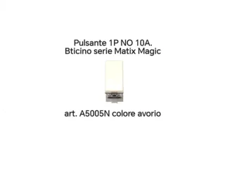 Pulsante 1P NO 10A. Bticino serie Matix Magic