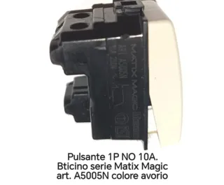 Pulsante 1P NO 10A. Bticino serie Matix Magic