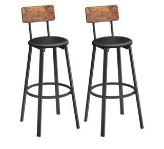 Taburete Vassagle Negro y Marrón (1 unidad)