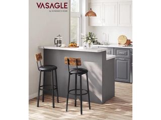 Taburete Vassagle Negro y Marrón (1 unidad)