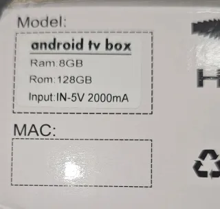 Android TV Box 8GB Ram 128GB