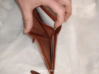 Cartera de piel caballero marrón