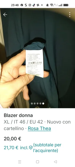 Blazer Rosa Thea donna Tg. 46