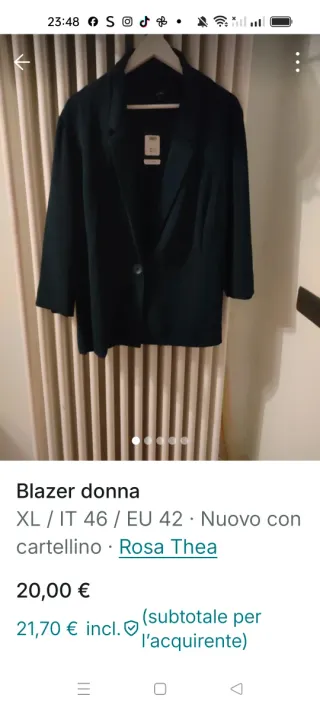 Blazer Rosa Thea donna Tg. 46