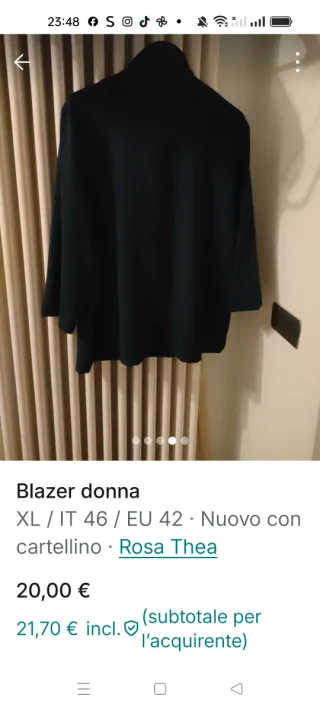 Blazer Rosa Thea donna Tg. 46