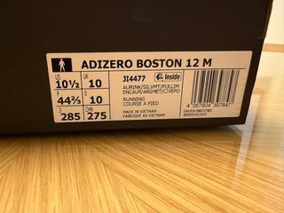 Adidas Adizero Boston 12 Zapatillas Negras/Verdes