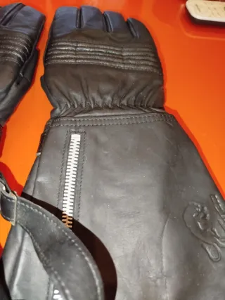 Guantes vintage de cuero, para moto, Furygan.
