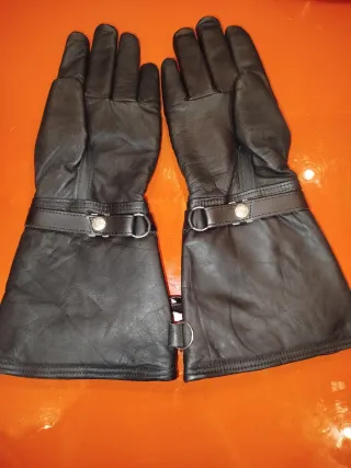 Guantes vintage de cuero, para moto, Furygan.
