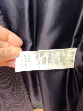 Chaquetón mujer marrón y morado