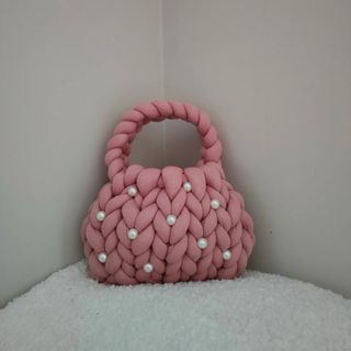 Borsa rosa chunky perla