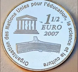 Moneda 1,5€ Gran Muralla China Plata Proof