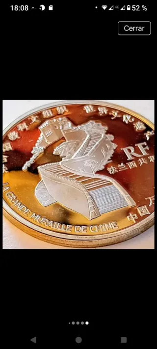 Moneda 1,5€ Gran Muralla China Plata Proof