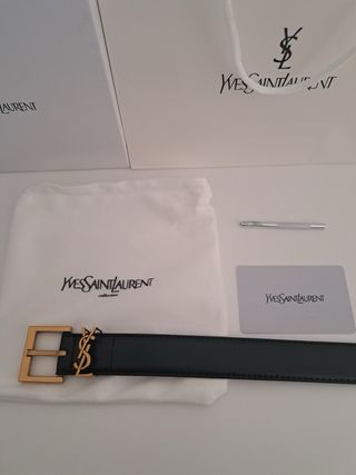 Cinturón YSL Negro y Dorado