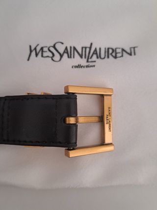 Cinturón YSL Negro y Dorado
