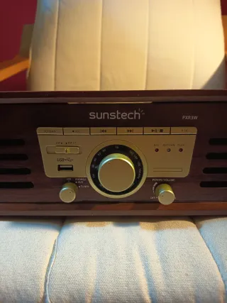 Tocadiscos Vintage Sunstech PXR32 Marrón