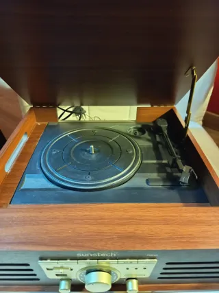 Tocadiscos Vintage Sunstech PXR32 Marrón