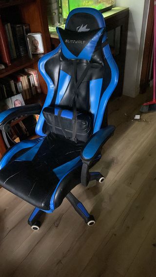 Silla Gamer Blitzwolf Azul y Negra
