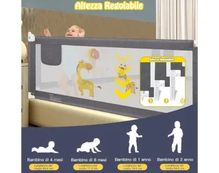 Barrera seguridad bebés(un lado) 180cm