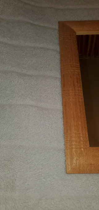 Specchio Vintage Legno Naturale Anni '70