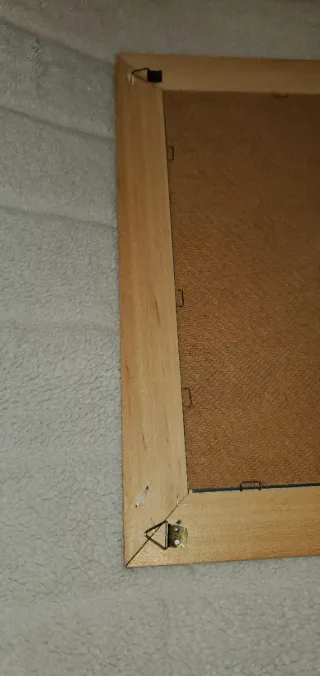 Specchio Vintage Legno Naturale Anni '70