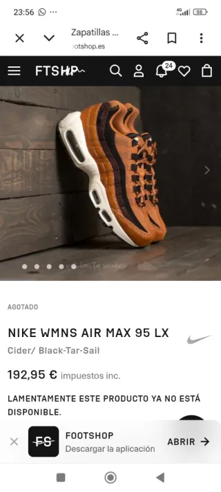 Nike Air Max 95 Mujer Naranja y Negro