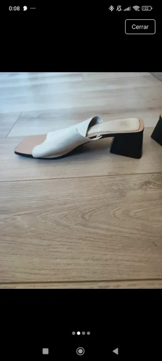 Sandalias Zara Tacón Beige