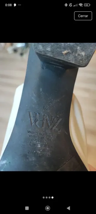 Sandalias Zara Tacón Beige