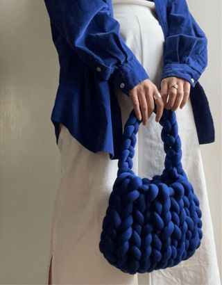 Borsa a mano chunky blu