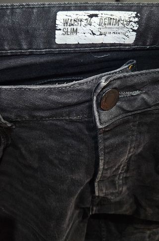 Shorts Denim Co. Slim Talla 34 Negro Muy bueno