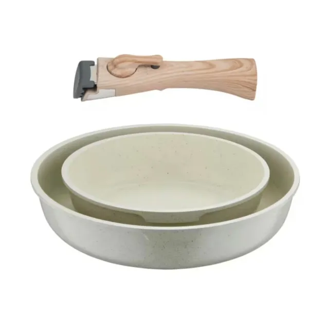 Jogo de Panelas 3 Panelas + 2 Frigideiras + 2 Cabos