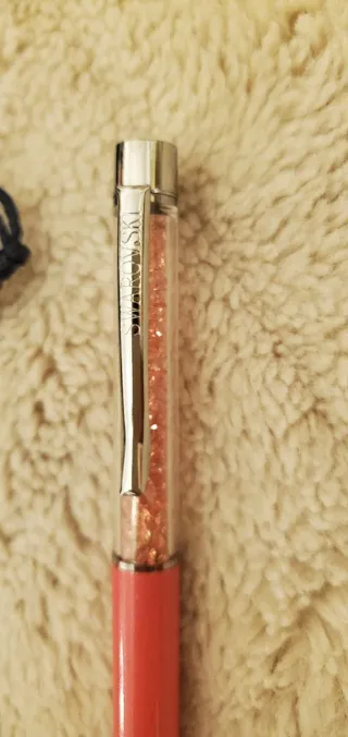 Penna Swarovski fucsia con cristalli e scatola