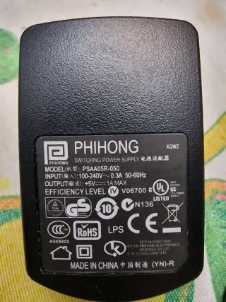 Adaptador Phihong PSAADSR-050 5V 1A