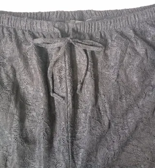 Pantalón Zara Balloon Encaje Negro Talla M