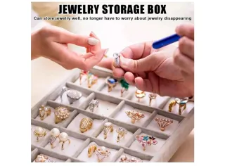 Vassoio impilabile per gioielli con 10 cassetti