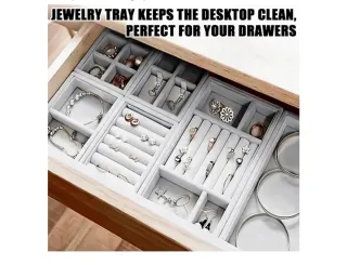 Vassoio impilabile per gioielli con 10 cassetti