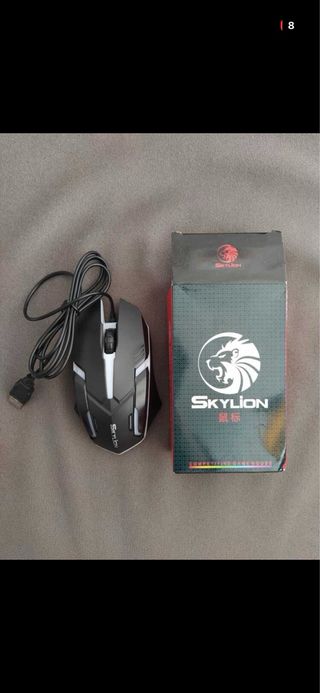 Ratón Gaming Skylion Negro/Gris