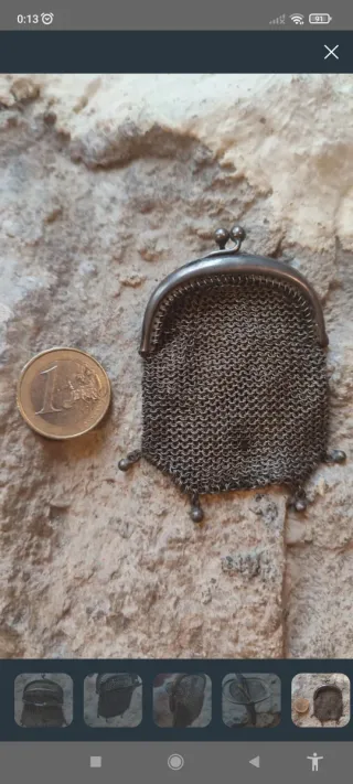 Monedero malla muy antigua de principios siglo